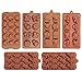 6 Pack Silicone Baking Molds, Dinosaur Chocolate Mold, Forest Theme Animal Mould with Shape of Dinosaur,Bear,Lion,Bee,Butterfly,frog,fox Etc food grade molds for Cake Candy Chocolate Jelly Ice Cube Sm