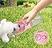 M&M Dog Water Bottle for Walking,Fashion Antibacterial Portable Pet Travel Water Drink Cup with Bowl Dispenser,Leak Proof,Portable - Food Grade Silicone | BPA Free (18OZ)