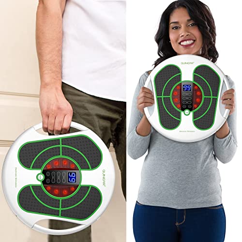 QUINEAR Foot Stimulator, EMS Foot Massager and Electronic Stimulator with TENS Unit Pads for Leg Swellen, Diabetic Nerve Pain Neuropathy