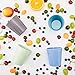 HM-tech 6pcs Bamboo Kids Cups for Baby feeding, Toddler cups for Drinking，Tableware for Baby Toddler Kids Bamboo Kids Dinnerware sets