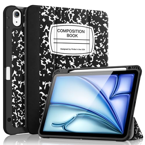 Fintie SlimShell Case for iPad Air 5th Generation (2022) / 4th Generation (2020) 10.9 Inch - Flexible Soft TPU Stand Back Cover with Pencil Holder, Auto Sleep/Wake, Composition Book
