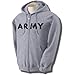 ARMY Full-Zip Hooded Sweatshirt in Gray