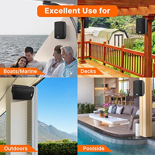 Pyle Waterproof Wall Mount Speaker System 5.25 Inch Active + Passive