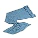 KALRI Warm and Soft Kids Knitted Mermaid Blanket Handmade Sleeping Bag