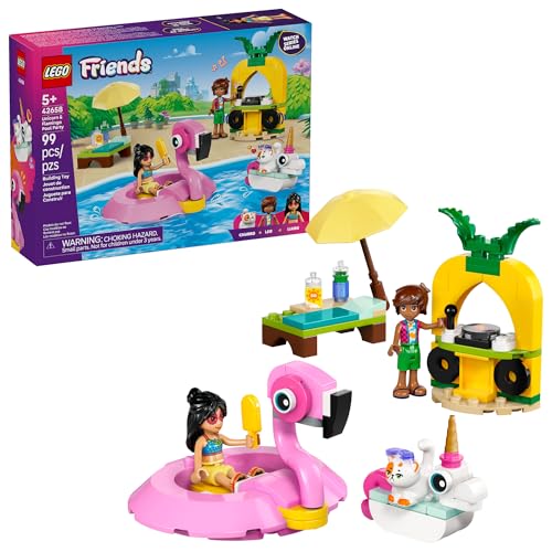 LEGO Friends Unicorn & Flamingo Pool Party Pretend Play Building Toy - Creative…