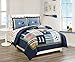 Fancy Linen Kids/Teens Comforter Set Sports Baseball Basketball Football Soccer White Black Orange Brown Navy Blue Green Light Blue New # Sport Navy (Full Comforter)