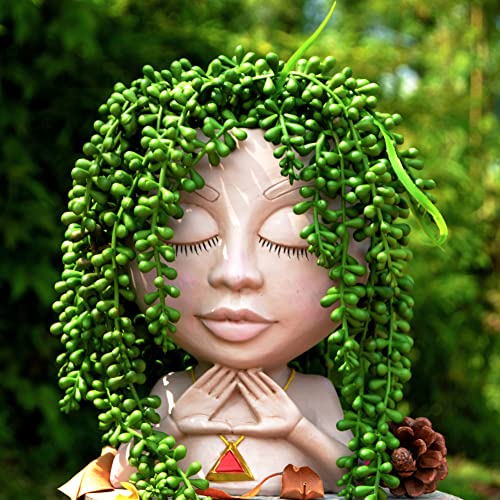 JYTTI Face Planter Head Planters Lady Flower Pots, Girl Pots Vase, Bust
