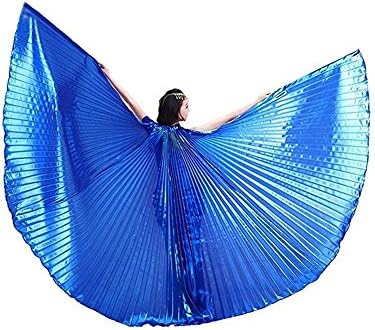 Isis Wings Belly Dance Costume Adult with Telescopic Sticks (Royal Blue)