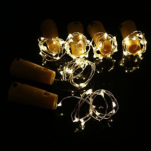 LED Cork Lights, Wine Bottle String,6 Pack 20 LEDs 78 Inches/2M Battery Powered, for Bottle DIY, Party, Decor, Christmas, Wedding, Dancing, Mood light.