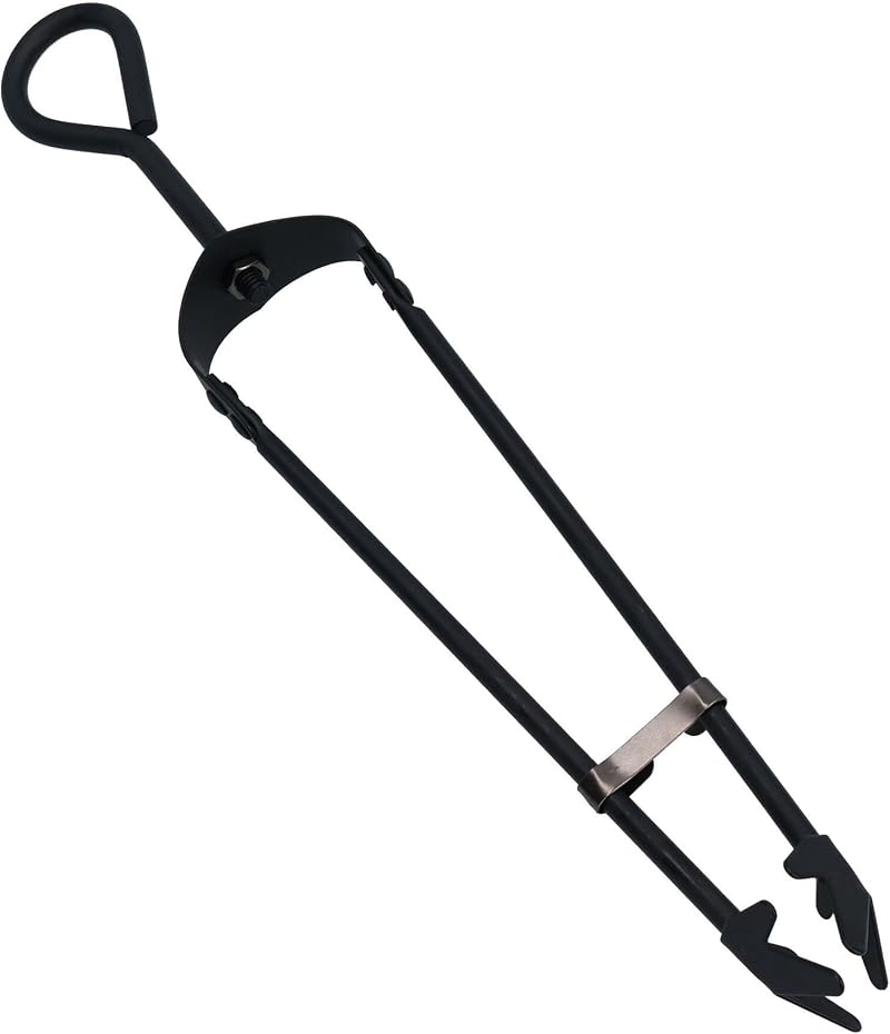 AB Tools 18" Loop Top Tongs Fire Coal Wood Burner Steel Metal 450mm Grabber Log