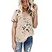 Clearance Sale! Women Shirts WEUIE Floral V Neck Print Loose Beach Ladies Casual T Shirt Tops Blouse Top (Size XL/US 12, Z05)