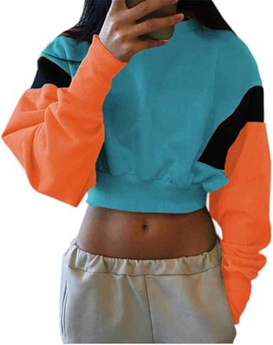 orange hoodie crop top