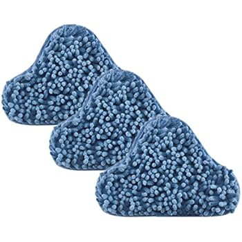 eoocvt 3pcs H2O Steam Mop X5 Pads Coral Blue Chenille H20 Compatible Replacement Washable