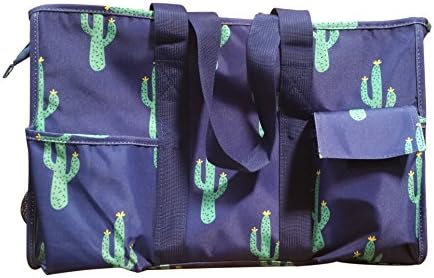 Carryall 7 Pocket Tote Bag With Zipper Closure