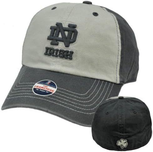 NCAA Notre Dame Fighting Irish Grey Coal Freshman Franchise Cap Hat Garment Wash