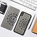 iPhone XR Case, iPhone XR Wallet Case with Detachable Slim Case, Card Solts Holder, Fit Car Mount,CASEOWL Mandala Flower Floral Embossed Vegan Leather Flip Lanyard Wallet Case for iPhone XR-Gray
