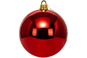 Lanpn Extra Large Size Outdoor Christmas Ornaments, Oversized Huge Big Shatterproof Xmas Christmas Plastic Balls for Outside 
