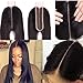 Brazilian 2x6 Lace Closure Straight 100% Human Hair Middle Part Straight Lace Closure Remy Hair Kim K Lace Closure with Baby Hair (14 inch, 2x6 Closure)