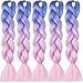 Emmet Jumbo Braids 60+ Colors Kanekalon Synthetic Box Braids African Hair Extension 100g/pcs, Hair Care Ebook Included (24