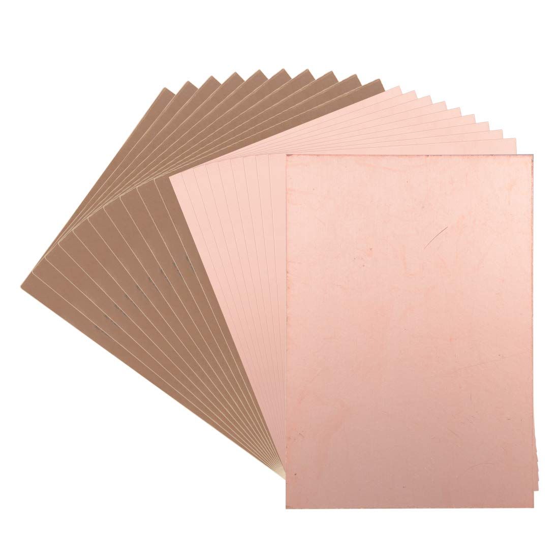 sourcing map Single-Sided Copper Clad Laminate PCB Circuit Board, 100x70mm 3.94x2.76 inch, 1.5mm Thickness DIY Prototyping PCB Board, Name Board, 20pcs