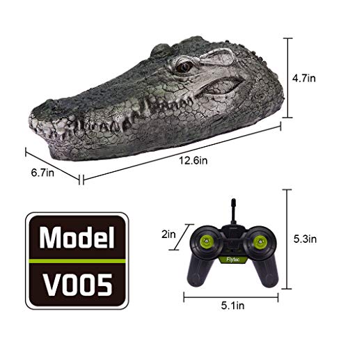 RC Boat for Adults, 2.4G Remote Control Electric Racing Boat for Pools with Simulation Crocodile Head Spoof Toy, Pool Pond Garden Patio Home Decoration, Animal Toys Party Gifts (Green)
