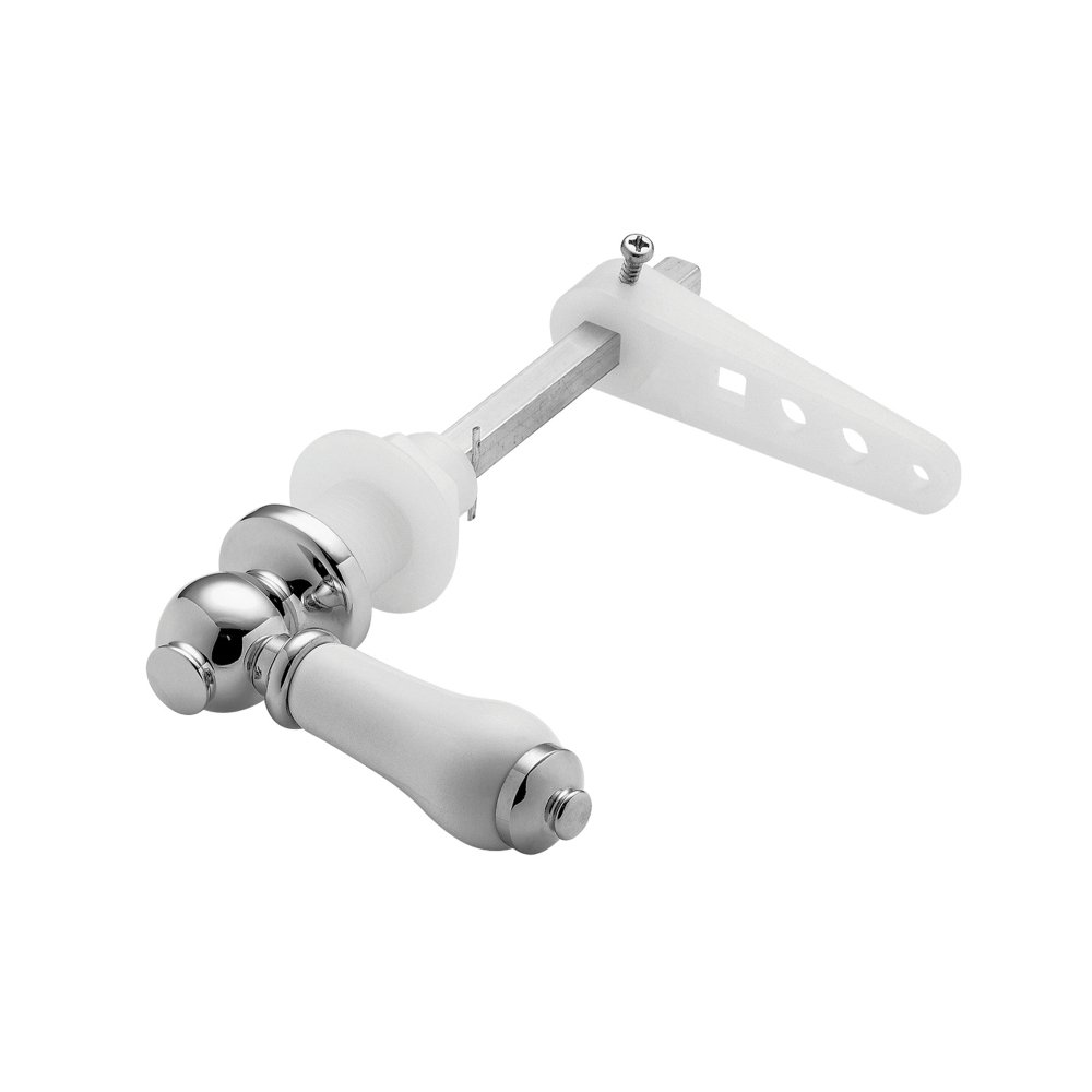 Deva VIC481 Victoriana Cistern Lever with Ceramic Handle Chrome Finish