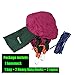 Yosoo Double Hammock Lightweight Indoor and Outdoor Nylon Parachute Hammocks for Camping Backpacking Travel Tree 2 Ropes Included (purple & green)