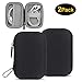 Mini Earbuds Case ASMOTIM Hard Headphone Case Black Earphones Carrying Case Portable Travel Earbud Holder for Headset Charger Cable USB Keys with Durable Exterior,Soft Cloth Inner [2-Pack]