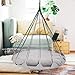 BHORMS Hanging Swing Nest, Daybed Saucer Style Lounger Swing Chair Nest with Pillow, Double Hammock for Indoor/Outdoor, 264 Pound Capacity
