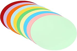 Generic 5.9-inch Round Cardboard Paper, 20 Pcs 200gsm Thick Blank Disc Circles Slices for DIY Craft Arts Drawing Painting Wri