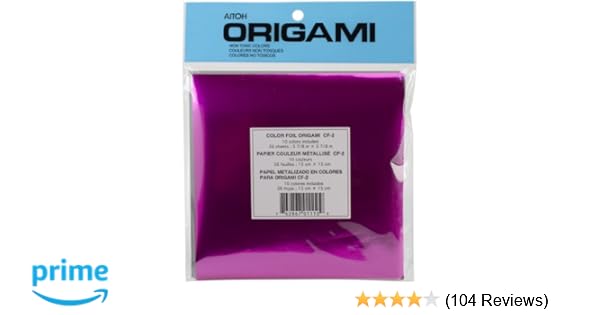 Aitoh Assorted Foil Origami Paper 5875 By 5875 Inch 36 Pack