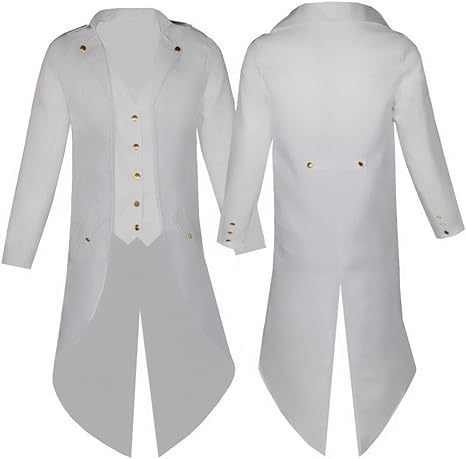Amazon Selling Fashionメンズ ロングコート 燕尾 スーツ ジャケット 長袖 ハンサム 演出服 舞台衣装 演劇 コスチューム ハロウィン パーティー イペント 余興 コスプレ衣装 コスプレ 仮装 通販