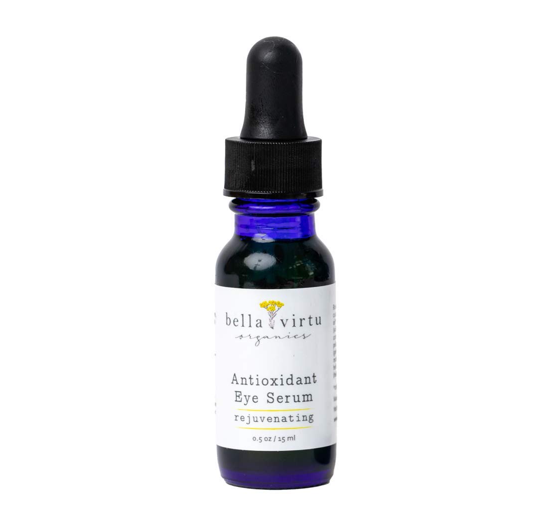 Organic Under Eye Serum for Dark Circles and Puffiness with Rosehip Oil. USDA Organic Eye bag reducer, anti-aging, anti-wrinkle, fine lines, crows feet and dark circle corrector (0.5oz/15ml): Beauty