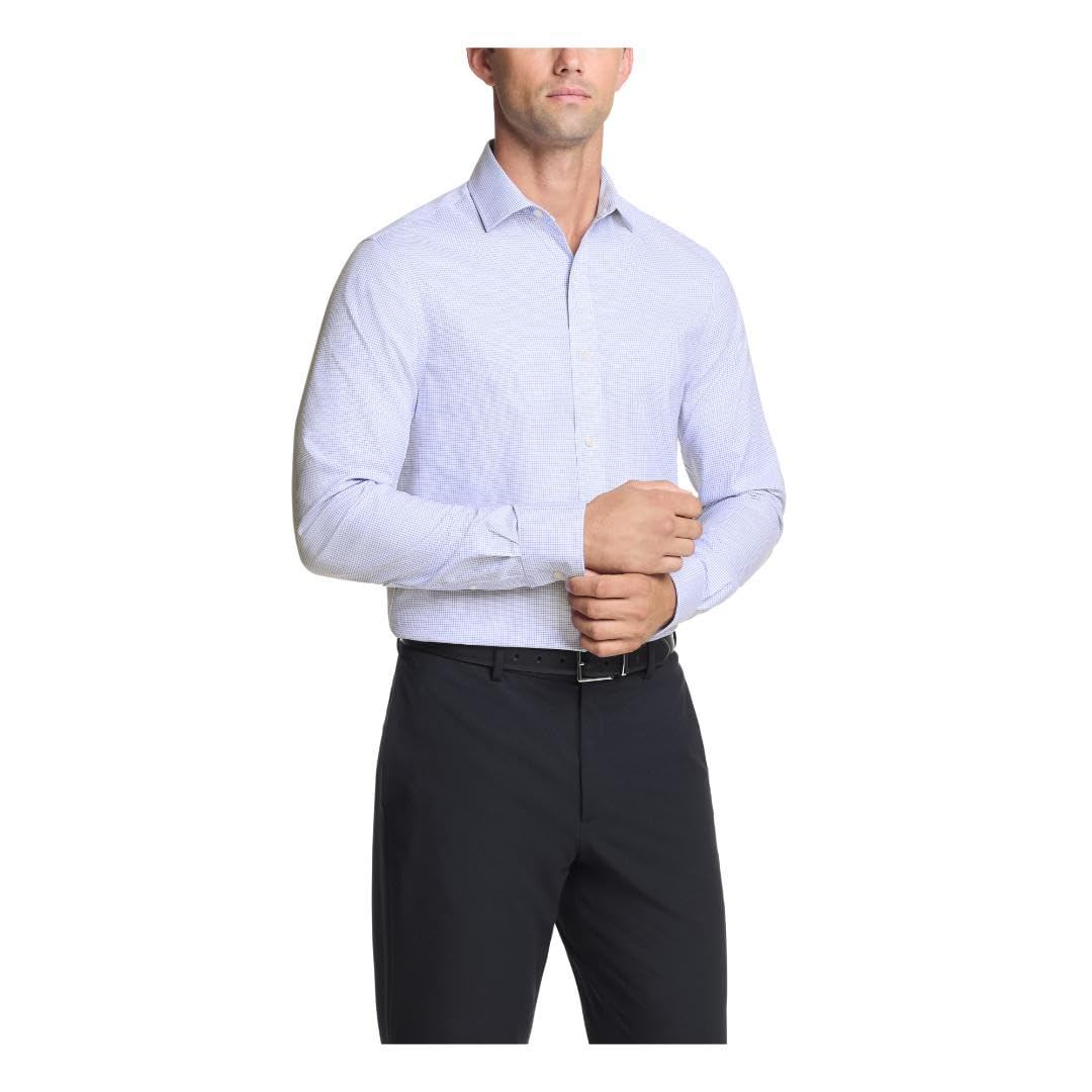 Tommy Hilfiger Men’s Dress Shirt Regular Fit Essentials Blue Multi