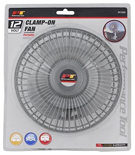 Performance Tool W1658 6" Oscillating Fan (12v w/clamp)