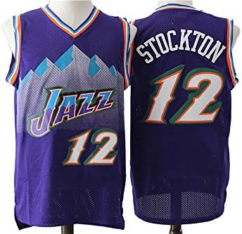 Utah John Stockton Mens Jersey Purple Retro