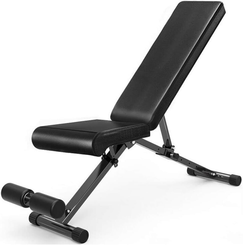 ALYR Workout Benches Adjustable, Weight Bench Multi Purpose Exercise Utility Bench Folding Fitness Benches for Whole Body Exercise for Lifting, Flies, Chest Press, Dips,Black