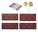 4pcs Silicone chocolate Lollipop Mold + 30pcs Colorful Lollipop Sticks,Candy Making Mold,Chocolate Mold, Ice Soap Molds