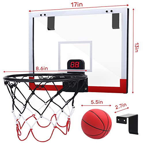 EagleStone Basketball Hoop Indoor for Kids, Over The Door Mini