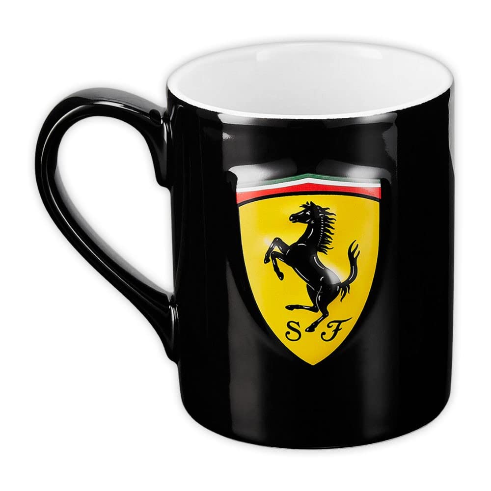 Ferrari Scuderia, F1, Scudetto Shield Mug, Black, Official Merchandise