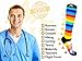 NEWZILL Medical Compression Socks for Women & Men Circulation 20-30 mmHg, Best for Running Athletic Hiking Travel Flight Nurses (Rainbow Stripes, XXL)
