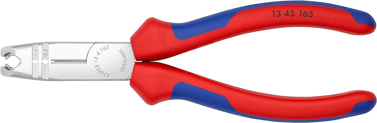 KNIPEX Stripping Pliers with Multicomponent Handles Chrome-Plated 165 mm 13 45 165