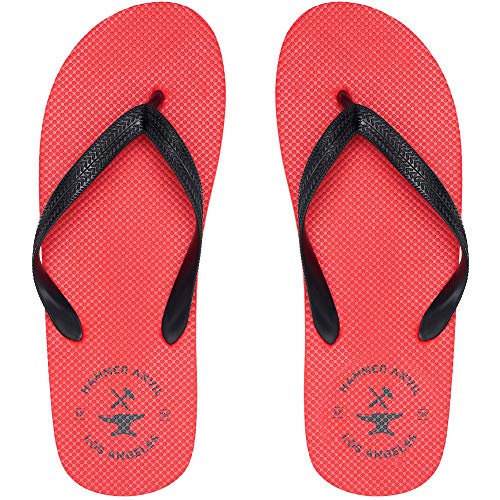 Hammer Anvil Men's Flip-Flops Summer Sandals Red US 13