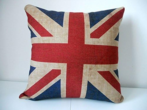 Hidoon reg; Cotton and Linen Vintage Style The Union Jack British Flag Throw Pillow Case Pillowcase Pillowslip Cushion Cover