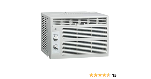Amazon Com Perfectaire 115v Mechanical Controls Perfect 4pmc5000 5 000 Btu Window Air Conditioner Eer 11 1 100 150 Sq Ft Coverage White Home Kitchen