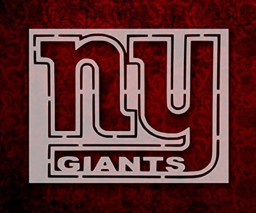 NY New York Giants 11" x 8.5" Custom Stencil FAST FREE SHIPPING (491)