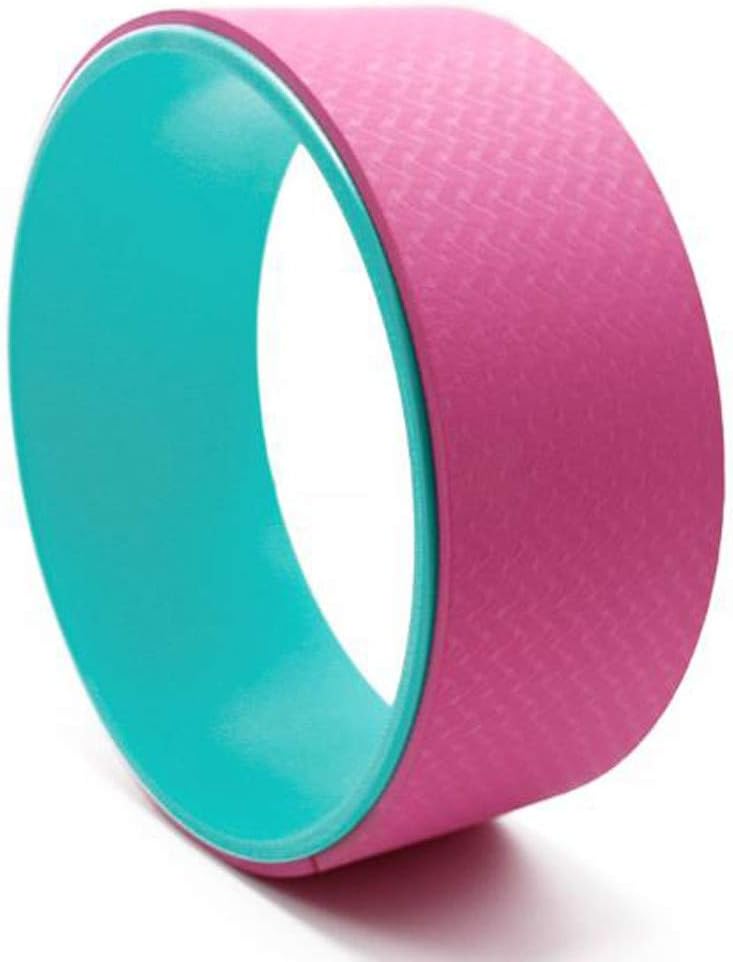 Yoga Wheel - 12.99''X5.51'' Strong Premium Back Roller and Stretcher with Thick Cushion for Dharma Yoga Pose, Backbend
