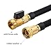 Homitt 100ft Expanding Garden Hose with Inner Latex Core and Solid Brass Connector, 9 Functions Spray Nozzle and Hose Holder for Expandable Lawn Hose-Black