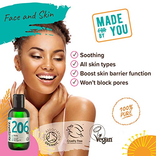 Naissance Organic Virgin Hemp Seed Oil (No. 206) - 100ml - Cold Pressed, Natural Moisturiser - for Skin, Face, Beard, Nails, Hair, Body, Scalp - Image 3