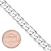 8mm Solid 925 Sterling Silver Beveled Curb Link Italian Crafted Chain + Microfiber Jewelry Polishing Cloth